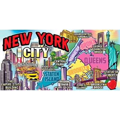 New York City Map Towel 754090